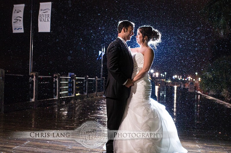 Picture or Bride & Groom in Downtown Wilminton RIverfront