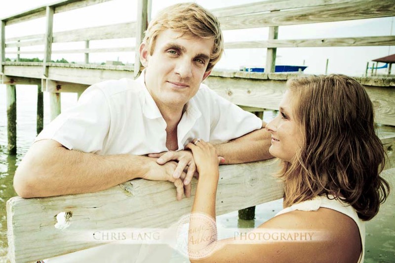 Engagement Photography session of a couple on the beach in Wilmington NC