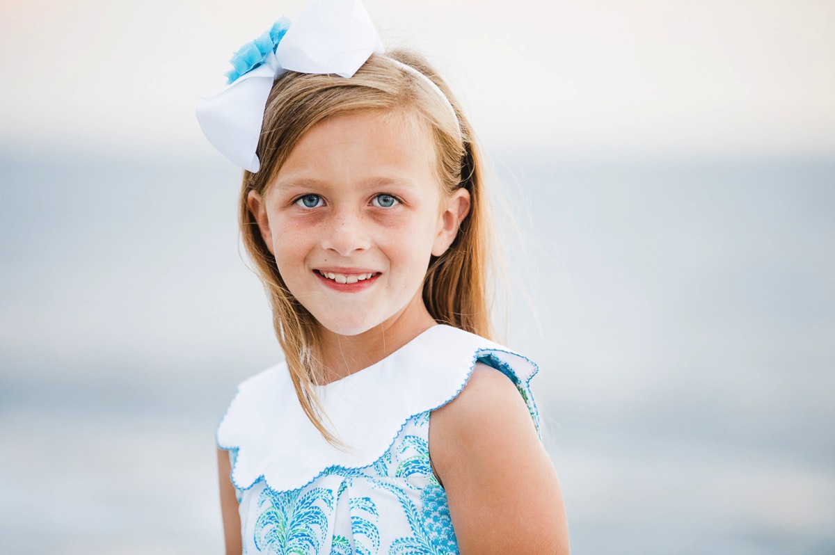 Girl in blue dress - child portrait -family portraits - family picture - family photography - wilmington nc family photogrpahers - chris lang photography