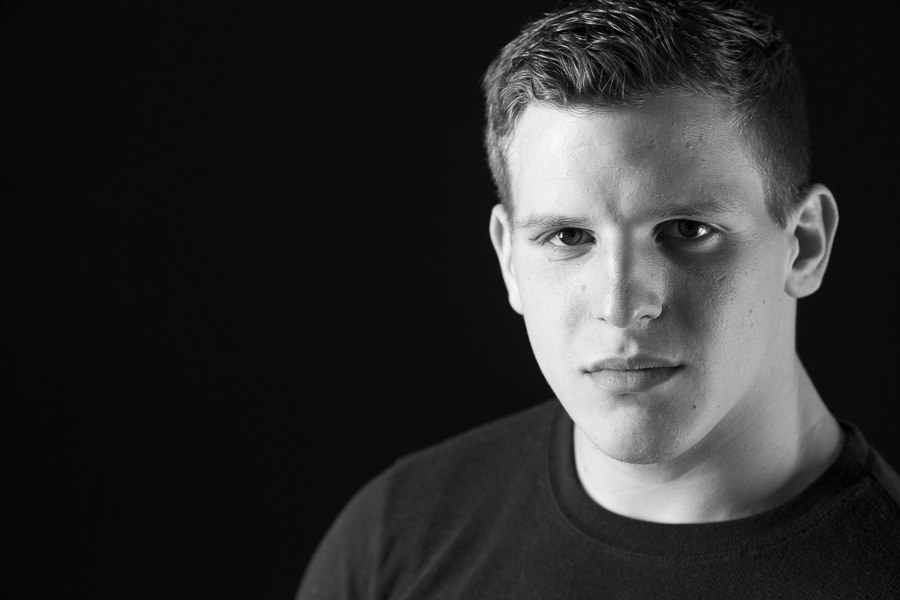 Male Actor posing for headshot -Theactrical headshot - NC headshot photographers - Wilmington NC Headshot Photographers - Chris Lang Photogeraphy
