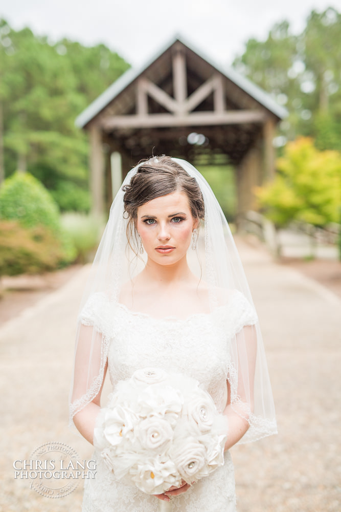 River Landing Bridal Photo - Bright & airy wedding photo - bridal portrait - bride- wedding dress - Wilmington NC Wedding Photographer  - Chris Lang Photography  