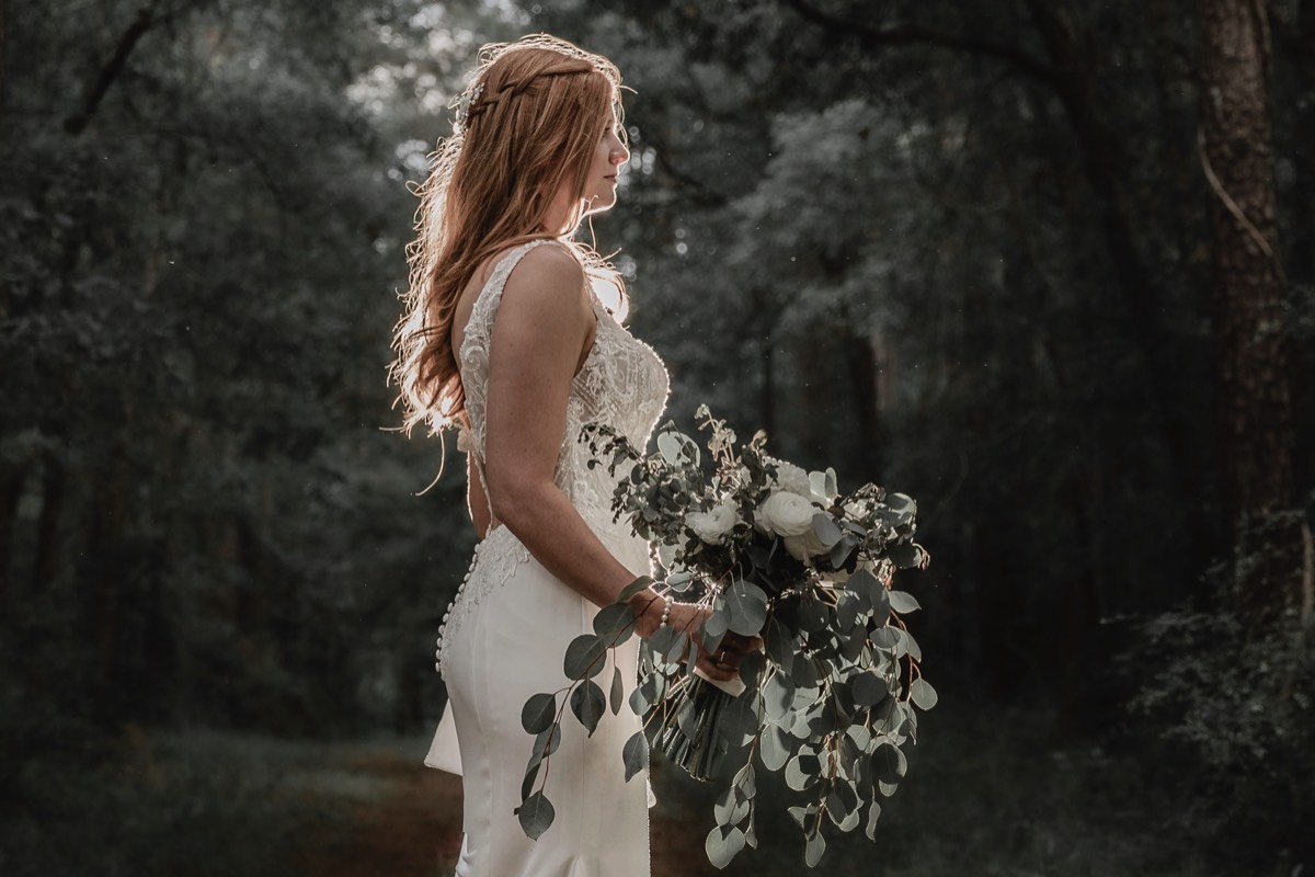 - Cinematic Style Wedding Photography - Dark & Moody photo style - Bridal Photography - Bride - Dress - Wilmington NC Bridal Portrait Photographer - Chris Lang Photography