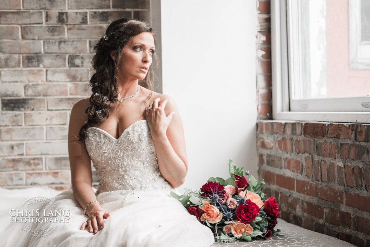- Cinematic Style Wedding Photography - Dark & Moody photo style - Bridal Photography - Bride - Dress - Wilmington NC Bridal Portrait Photographer - Chris Lang Photography