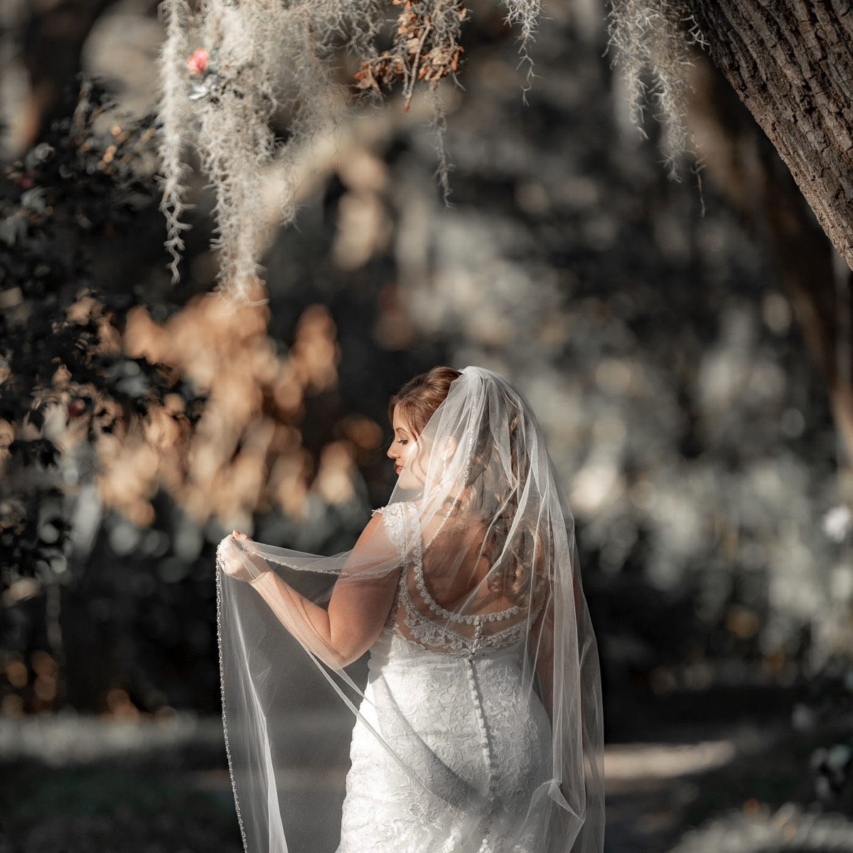 - Cinematic Style Wedding Photography - Dark & Moody photo style - Bridal Photography - Bride - Dress - Wilmington NC Bridal Portrait Photographer - Chris Lang Photography