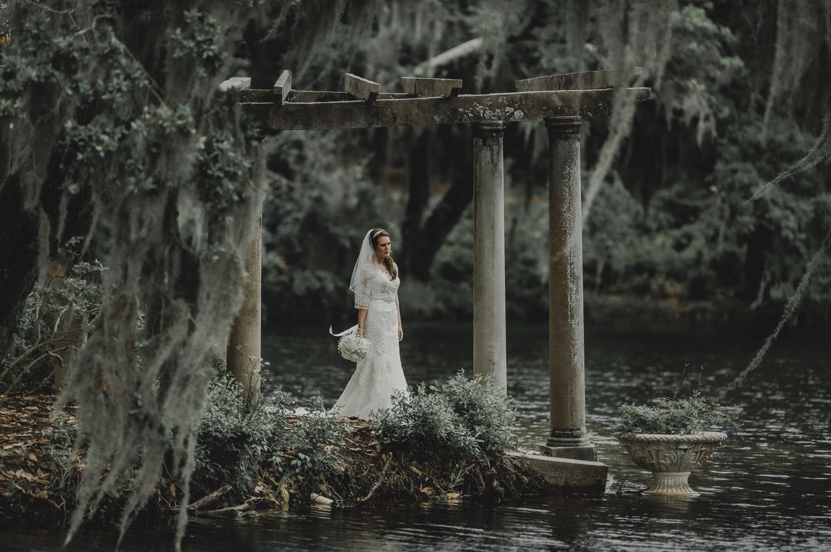 - Cinematic Style Wedding Photography - Dark & Moody photo style - Bridal Photography - Bride - Dress - Wilmington NC Bridal Portrait Photographer - Chris Lang Photography