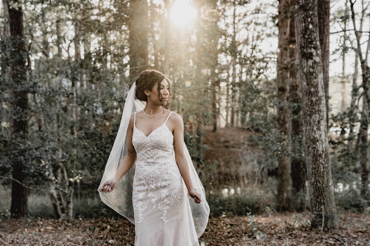 - Cinematic Style Wedding Photography - Dark & Moody photo style - Bridal Photography - Bride - Dress - Wilmington NC Bridal Portrait Photographer - Chris Lang Photography