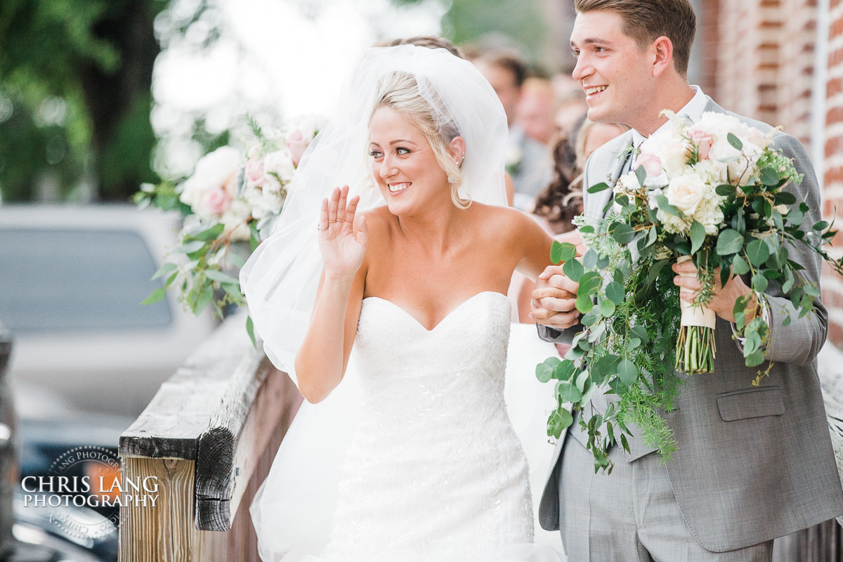 candid photo of bride and groom -- Wilmington NC Wedding Photographer - Wedding Photography - Wedding Photo - Chris Lang Photography